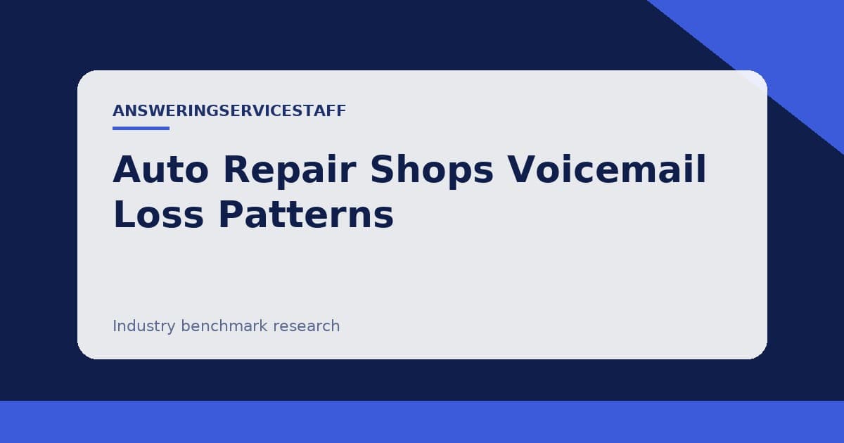 Auto Repair Shops Voicemail Loss Patterns