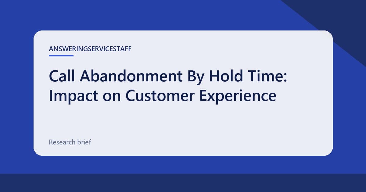 Call Abandonment By Hold Time: Impact on Customer Experience