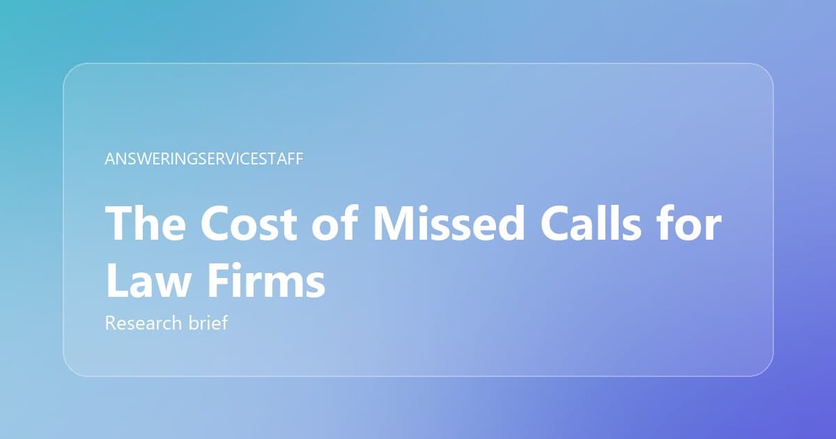 The Cost of Missed Calls for Law Firms